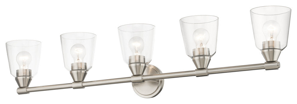Catania 5-Light Brushed Nickel Large Vanity Sconce