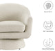Astral Boucle Fabric Boucle Fabric Swivel Chair, Ivory