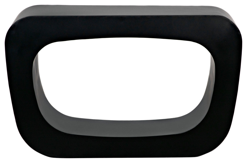 Noir Furniture Ponte Console, Black Steel