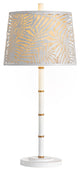Palm Harbor 31" Table Lamp With Metal Tapered Drum Shade, White