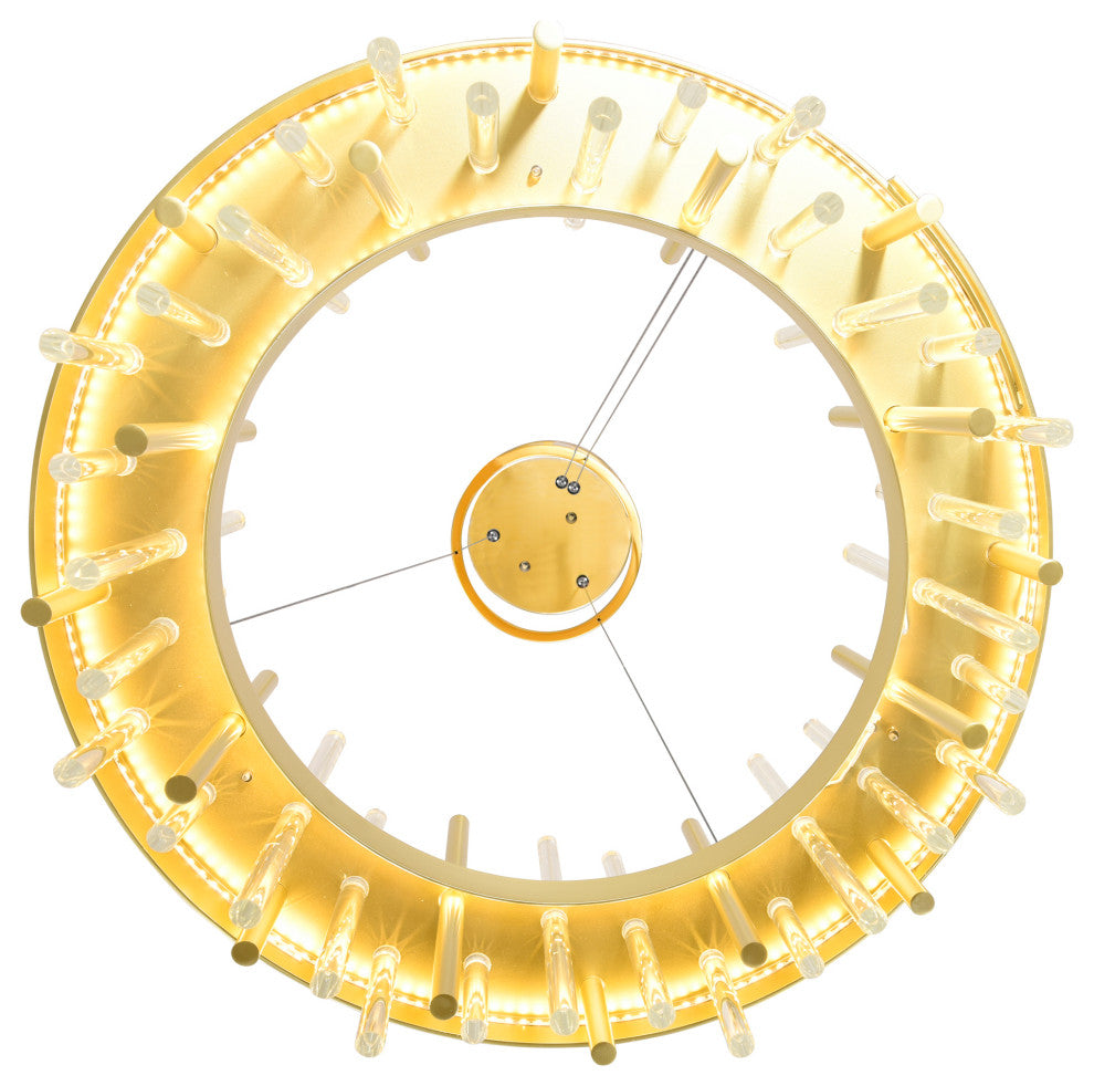 Millipede 20 in LED Satin Gold Chandelier