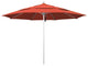 11' Silver Anodized Pulley Lift Fiberglass Rib Aluminum Umbrella, Olefin, Sunset