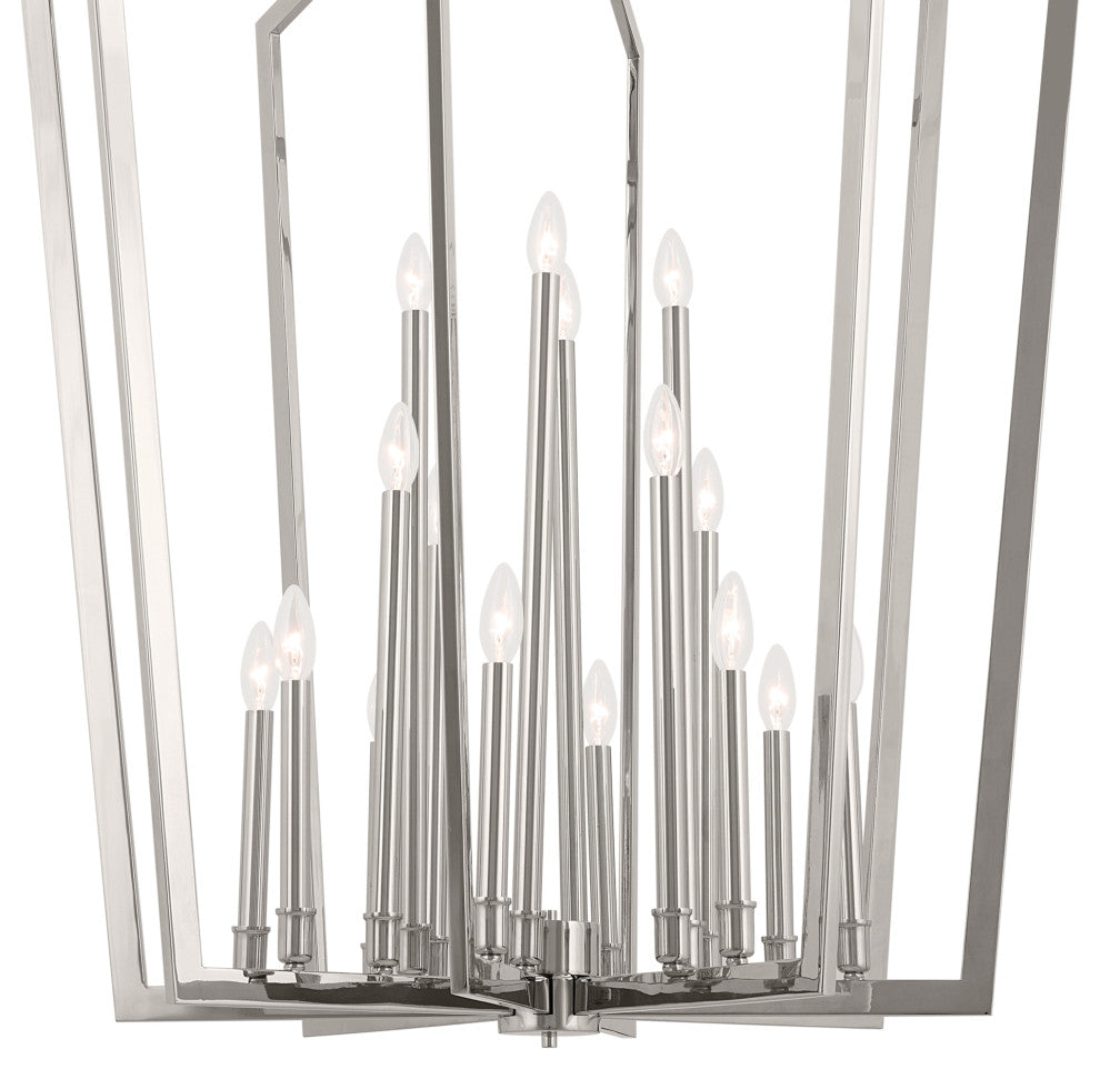 Kichler Abbotswell 49" 16 Light Foyer Pendant, Polished Nickel, 43499PN