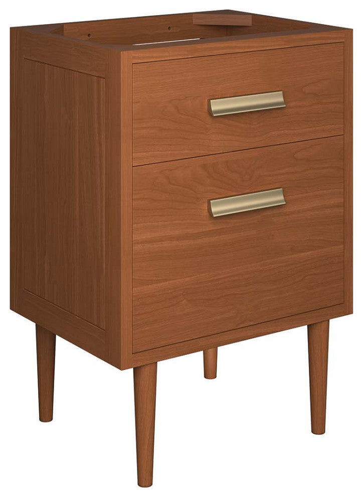 Cassia 24" Teak Wood Bathroom Vanity Cabinet (Sink Basin Not Included) - Natural