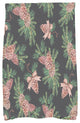Greenery 18"x30" Black Holiday Print Kitchen Towel