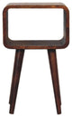 Mini Chestnut Curved Open Nightstand