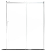 60-in x 76-in Frameless Sliding Shower Door, Chromed