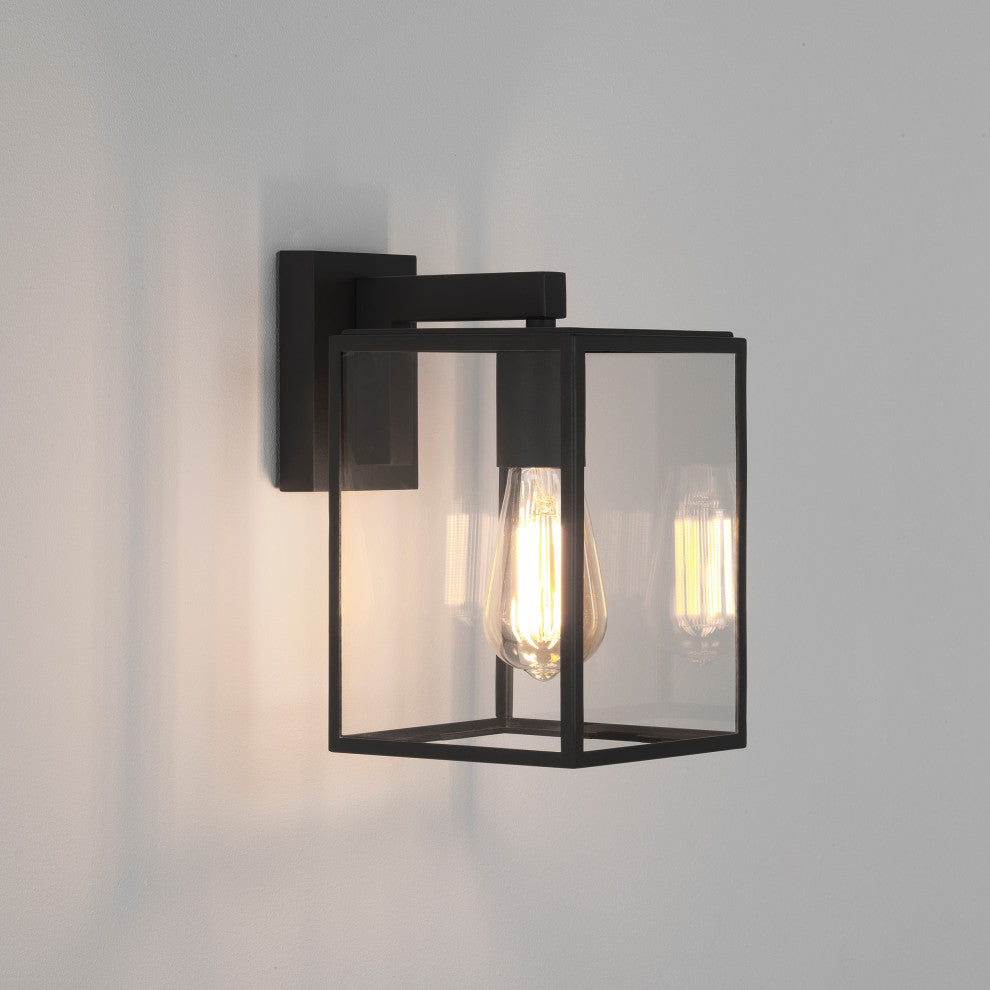 Astro Box Lantern 270, Dimmable Outdoor Wall Light (Textured Black)