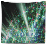 Bright Blue Solar Bubbles Planet Abstract Wall Tapestry, 60"x50"
