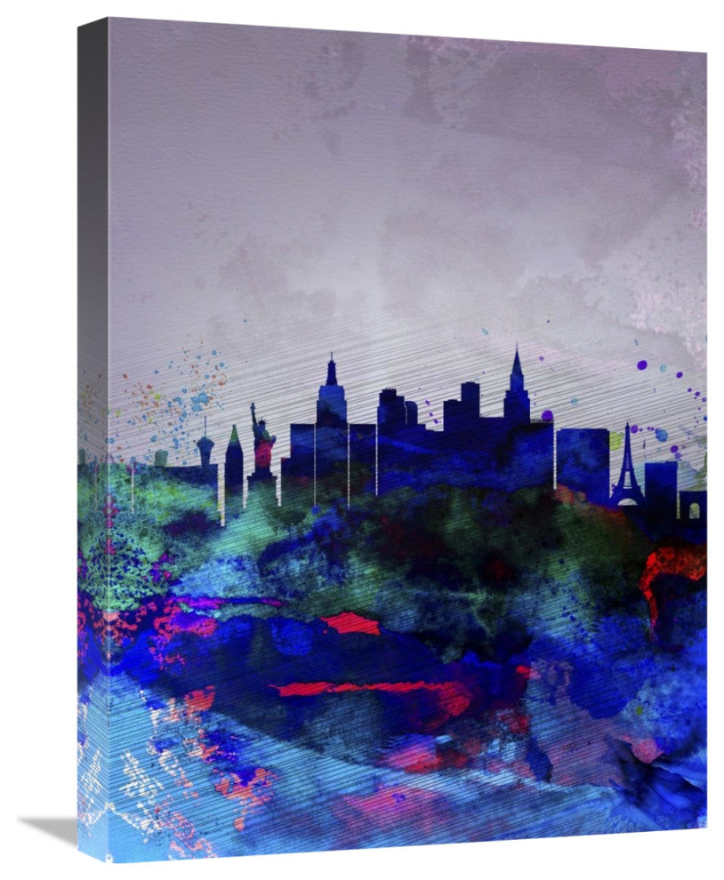 "Las Vegas Watercolor Skyline" Fine Art Print