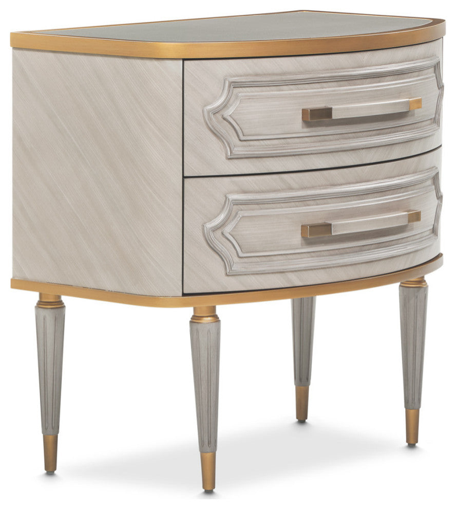 St. Charles 2-Drawer Nightstand, Dove Gray