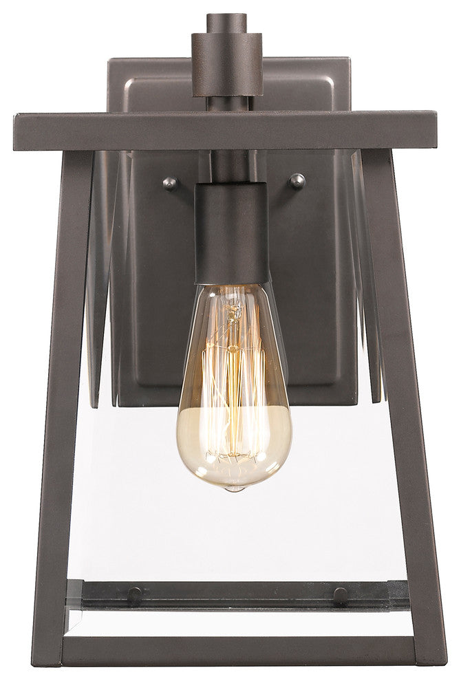 Gabriel 1-Light Rubbed Bronze Outdoor Wall Sconce 12"