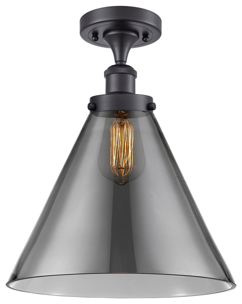 Innovations Lighting 916-1C-BK-G43-L-LED X-Large Cone 1 Light Semi-Flush Mount