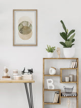 "Kiwi and Two Circles" Framed Painting Print, 8"x12"