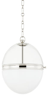 Donnell 1 Light Pendant, Polished Nickel, 15"