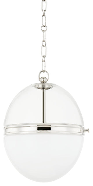Donnell 1 Light Pendant, Polished Nickel, 15"