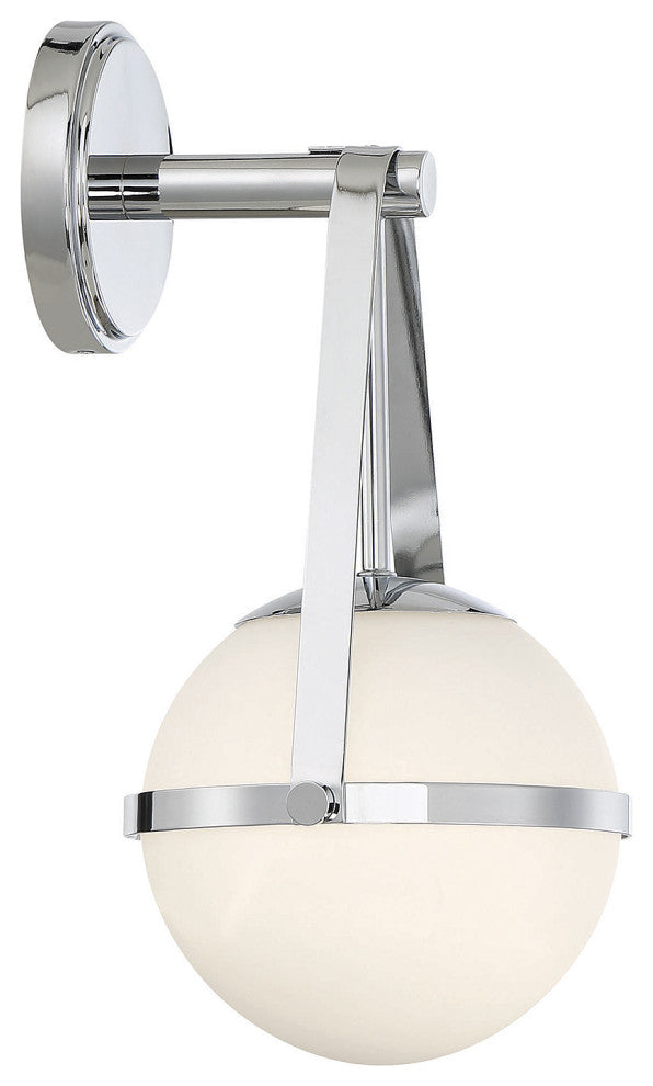 Polson 1-Light Wall Sconce, Polished Chrome