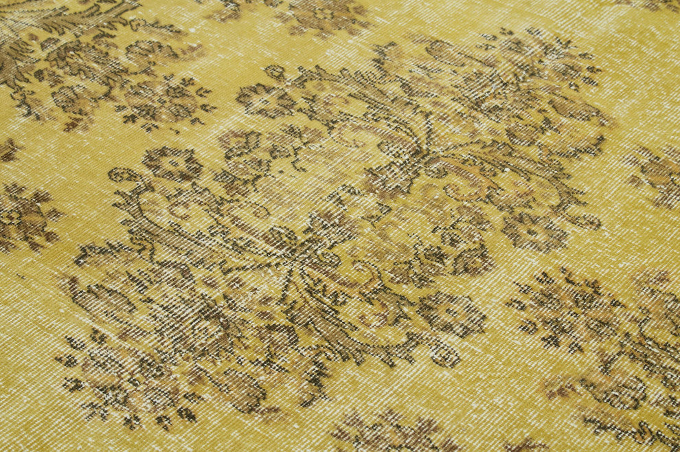 Rug N Carpet - Handmade Anatolian 5' 6'' x 7' 5'' Rustic Over-dyed Rug
