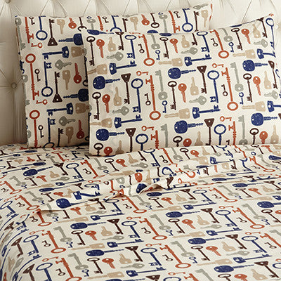 Keys Micro Flannel Sheet Set, Full