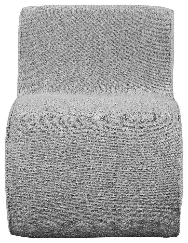 Desiree Boucle Fabric Upholstered Accent Chair, Grey