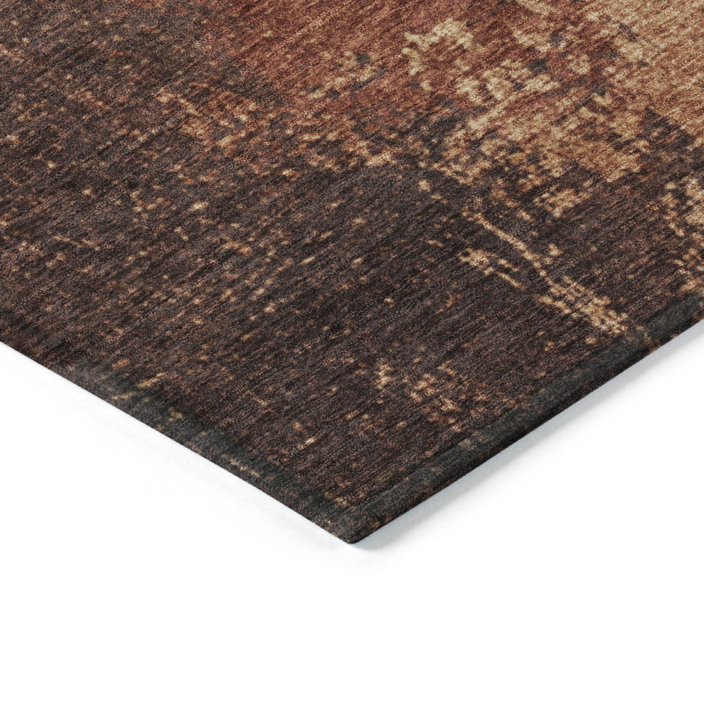 Machine Washable Indoor/Outdoor Chantille ACN1904 Orange 10' x 14' Rug