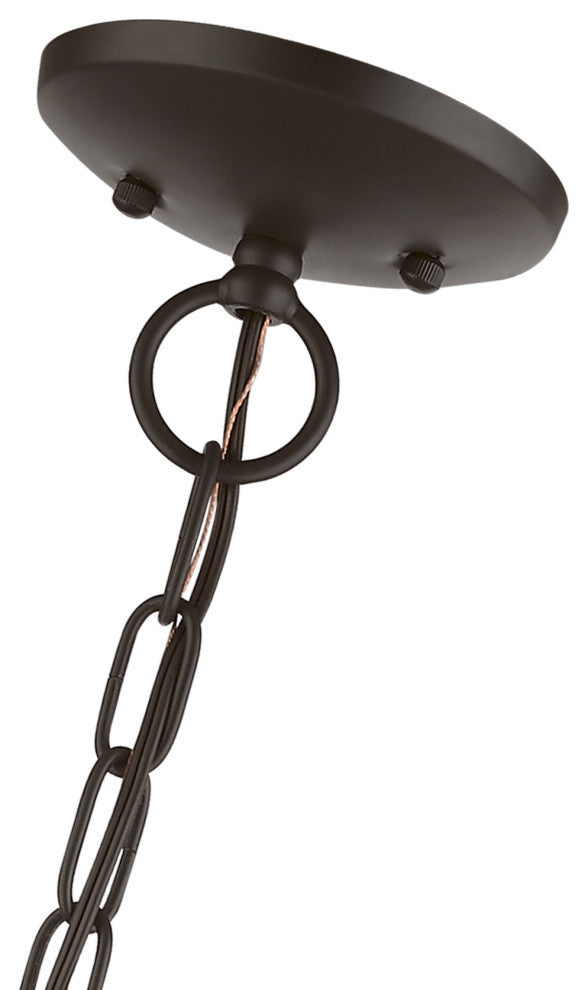Arabella 5 Light Bronze With Antique Brass Finish Candles Globe Chandelier