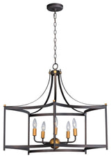 Maxim Lighting Wellington 5-Light Pendant, Bronze/Brass