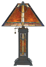 Quoizel NX615TVA Three Light Table Lamp San Gabriel Valiant Bronze