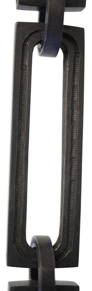 Brass Rectangle Chandelier Chain, Various Finishes, Oil Bronzed Black, H80
