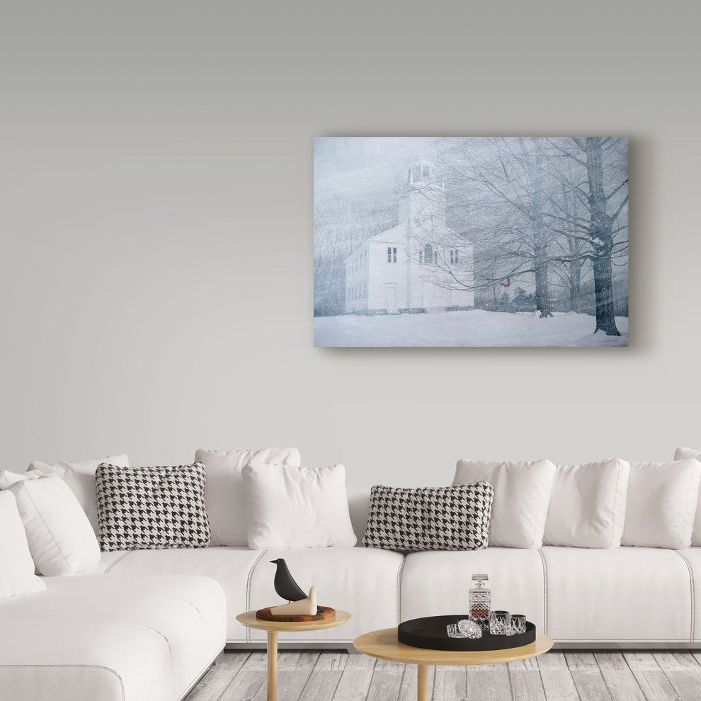 Ron Parker ''Winter Church Yard'' Canvas Art, 24"x16"