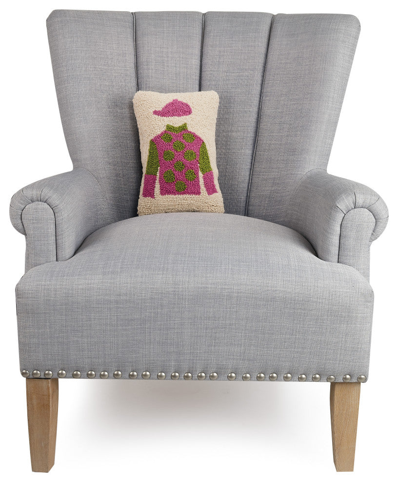 Horseshirt Pink and Green Hook Pillow