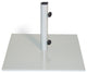 70-Pound Square Market Umbrella Stand, Gray Powder Coated Steel