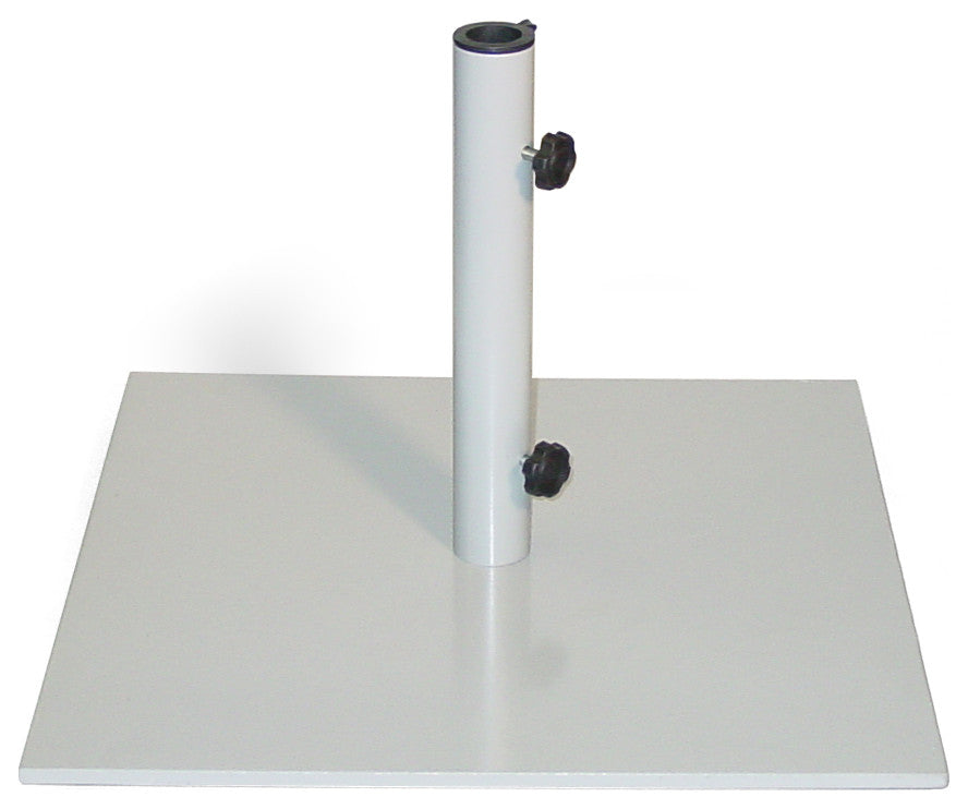 70-Pound Square Market Umbrella Stand, Gray Powder Coated Steel