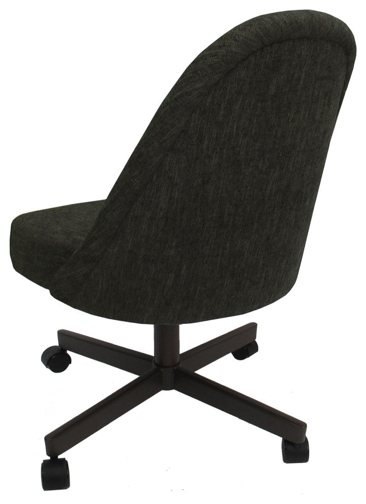 M-235 Swivel Metal Dining Caster Chair, Sanora Brown - Coffee