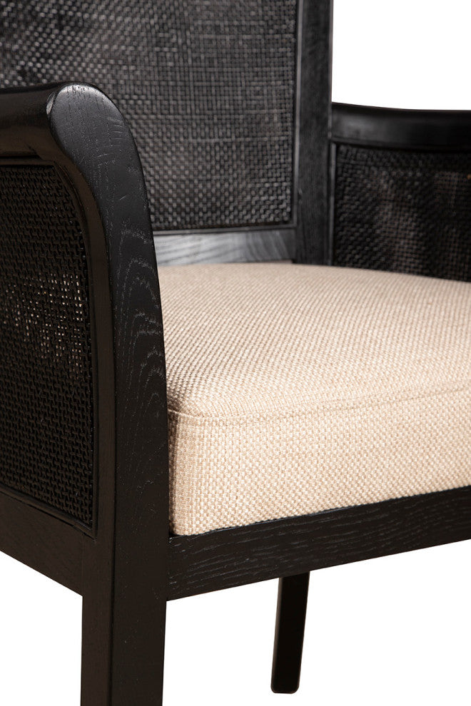 Gimble Upholstered Arm Chair, Black