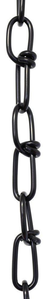 RCH Hardware Steel Double Loop Basket Chain, 2 Sizes, 3', Black, U45