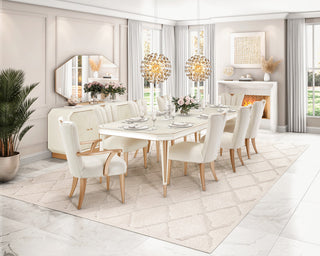 La Rachelle Rectangular Dining Table - Champagne