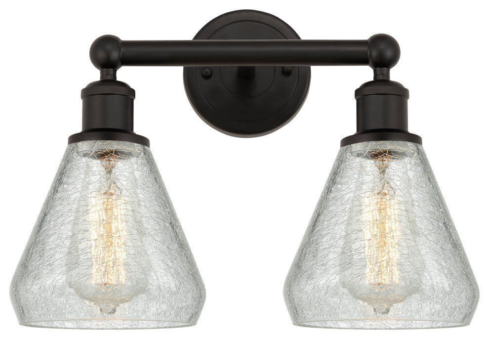 Innovations 616-2W-OB-G275 Conesus 2 Light Bath Vanity Light, Oil Rubbed Bronze
