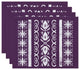 18"x14" Cuban Tile 2, Geometric Print Placemats, Set of 4, Purple