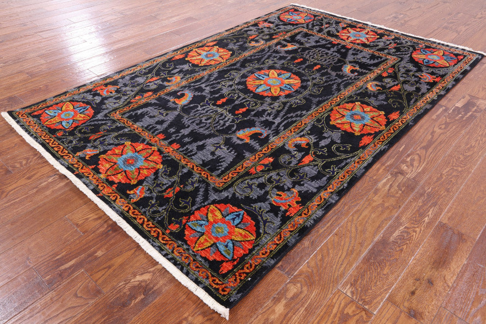 William Morris Handmade Wool Rug 5' 2" X 7' 10" Q6637