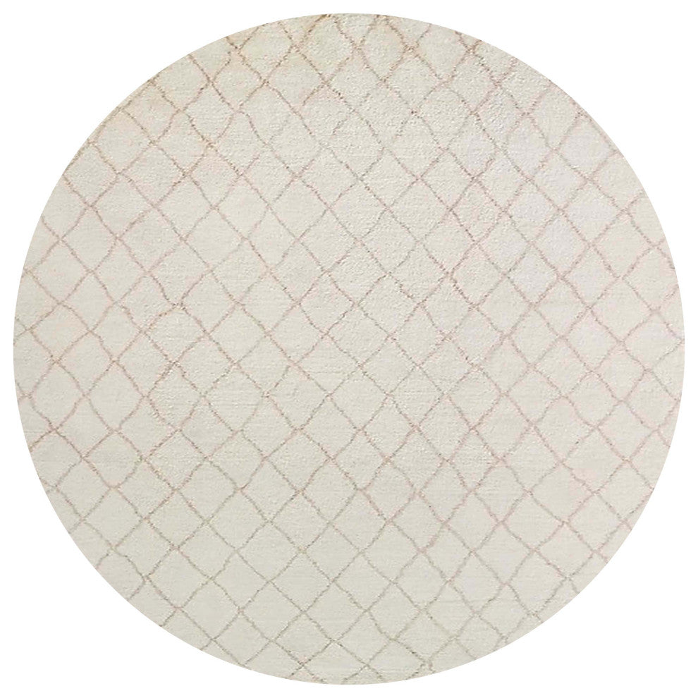 Ahgly Company Indoor Round Mid-Century Modern Area Rugs, 7' Round