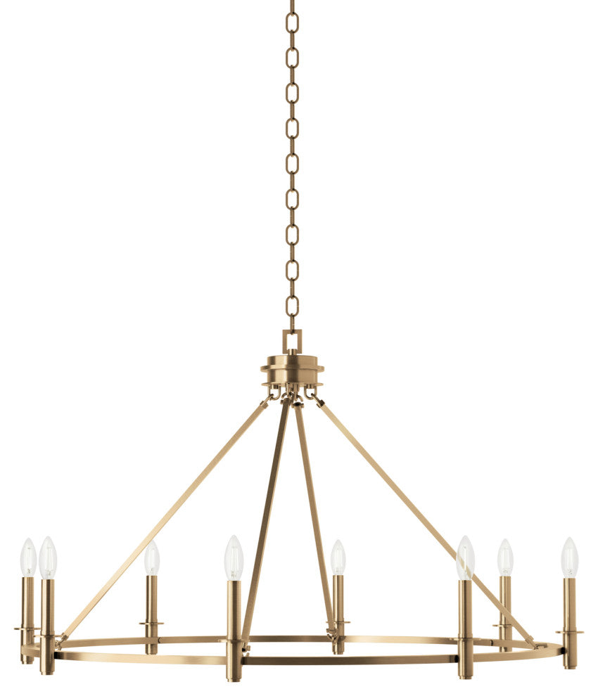 Carrick Chandelier, Black, Champagne Bronze, 8 Light