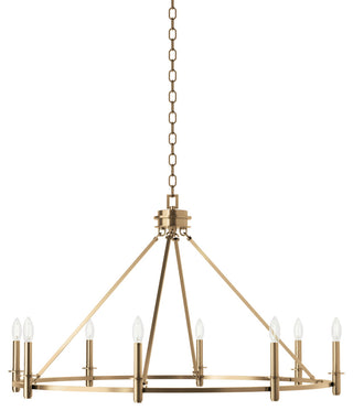 Carrick Chandelier, Black, Champagne Bronze, 8 Light