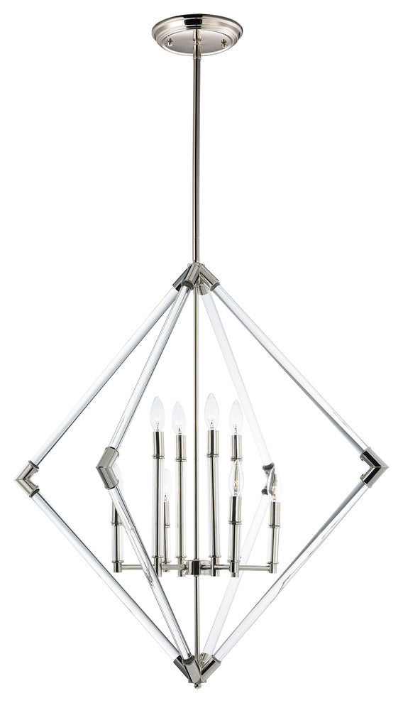 Maxim Lighting Lucent 8-Light 35" Pendant, Polished Nickel