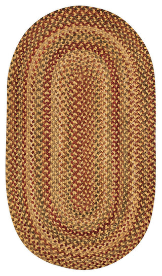 Manchester Braided Oval Rug, Gold Hues, 2'x3'