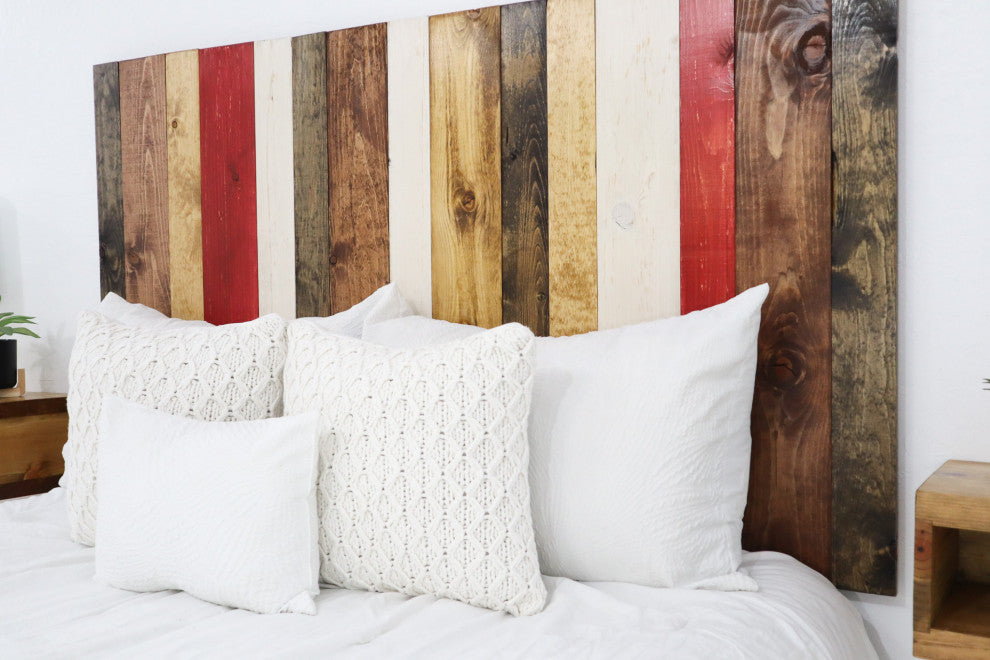 Handcrafted Headboard, Leaner Style, Fall Mix, Queen