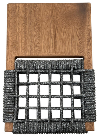 Eucalyptus and Rope Rocking Chair, Grey Rope