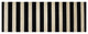 2' x 6' Black and Tan Wide Stripe Washable Runner Rug