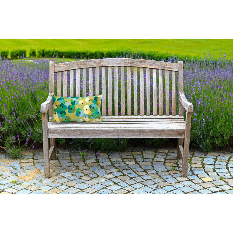 Visions II Pansy Pillow, Lime, 12"x20"
