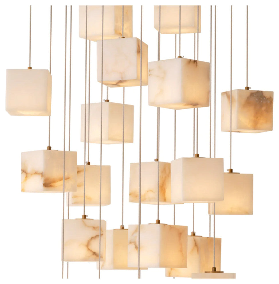 Alabaster Blocks Chandelier, Eichholtz Duboce